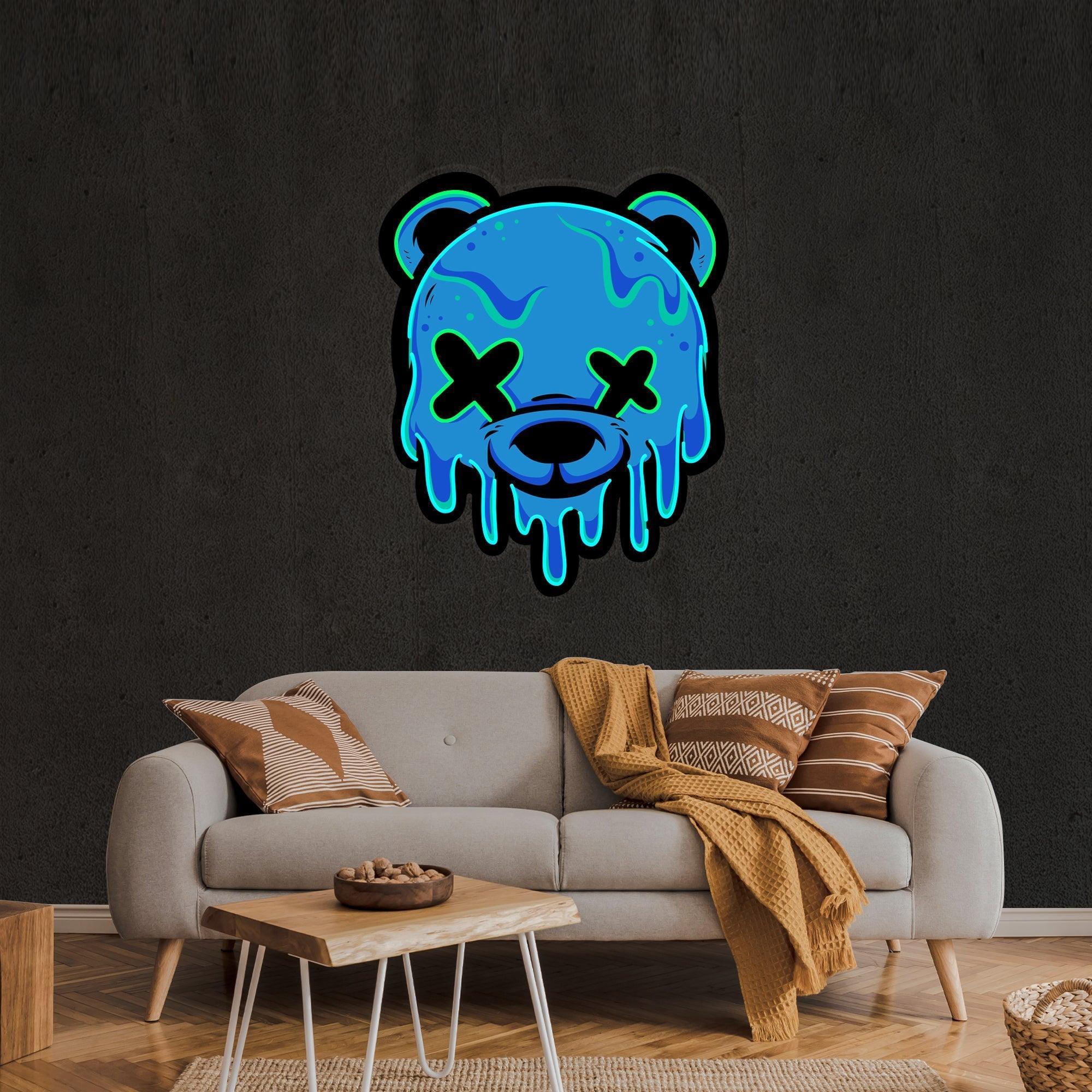 Ice Head Bear Artwork Led Neon Sign Light - Neonbir