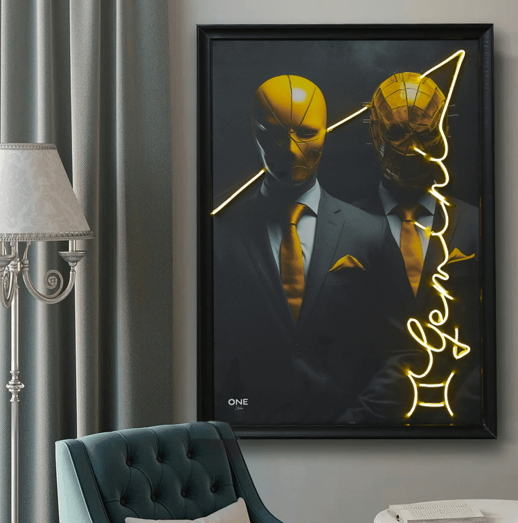 İkizler Burçu Neon Tablo - Neonbir