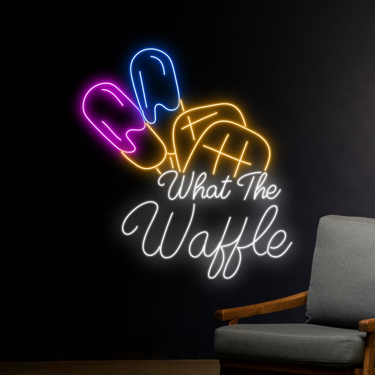 What The Waffle Neon Tabela