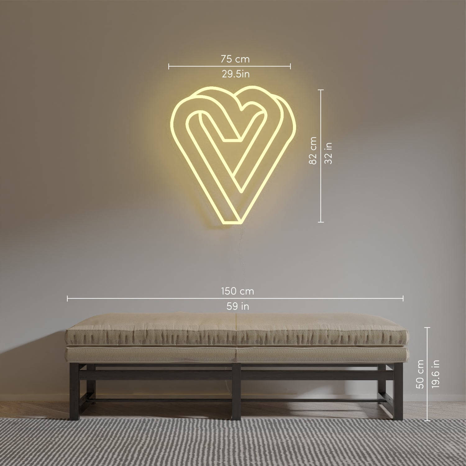 Infinity Heart - Neon Tabela - Neonbir