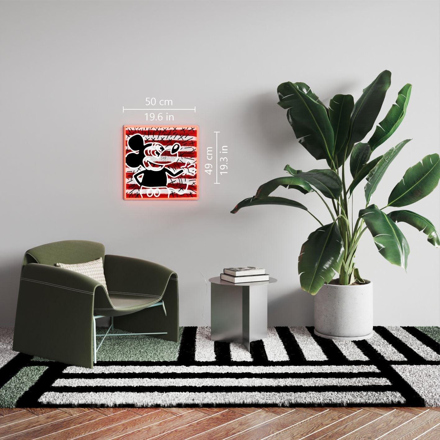 Keith Haring x Mickey 1 “Retro stripes”, Neon Tabela - Neonbir