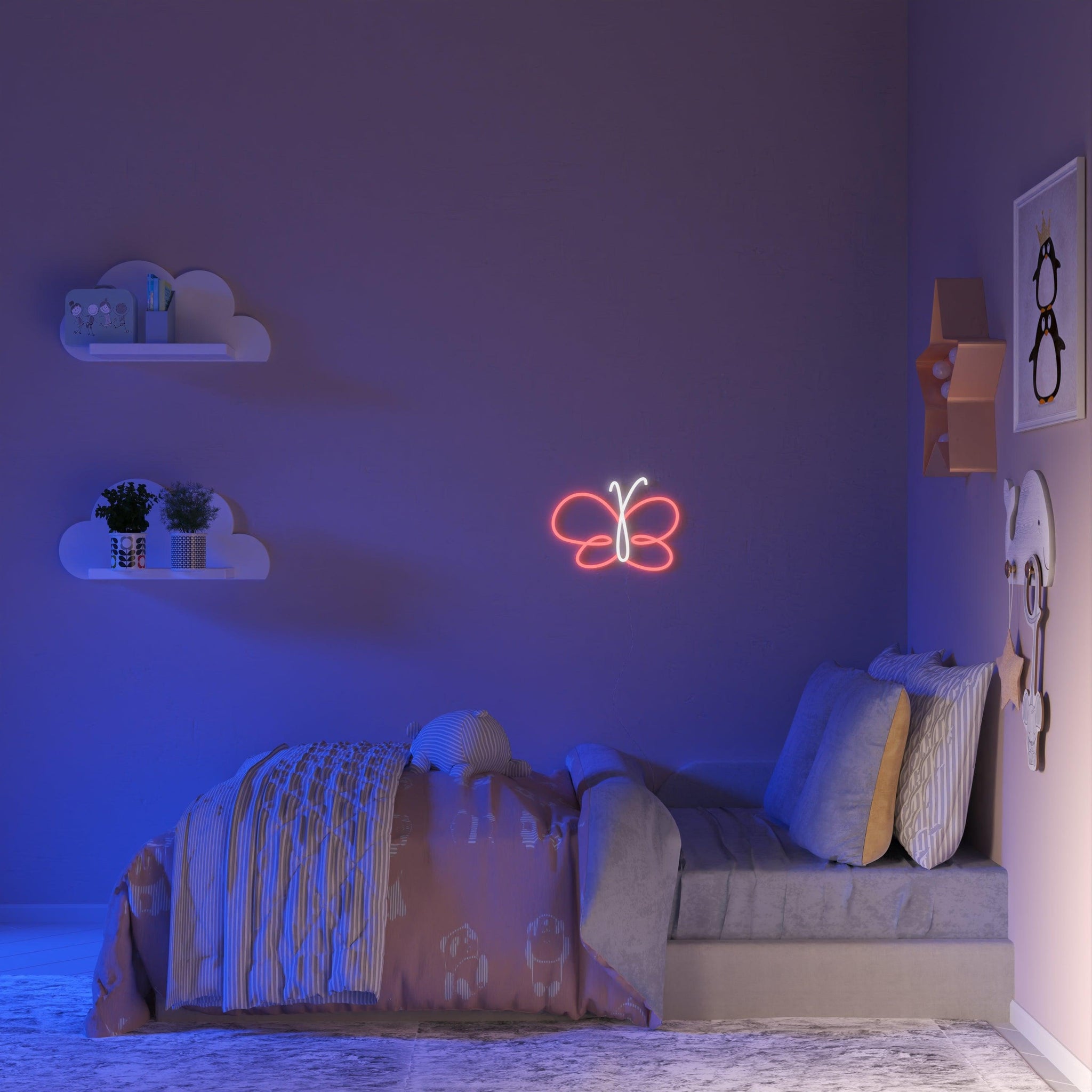 Butterfly Swirl - Neon Tabela - Neonbir