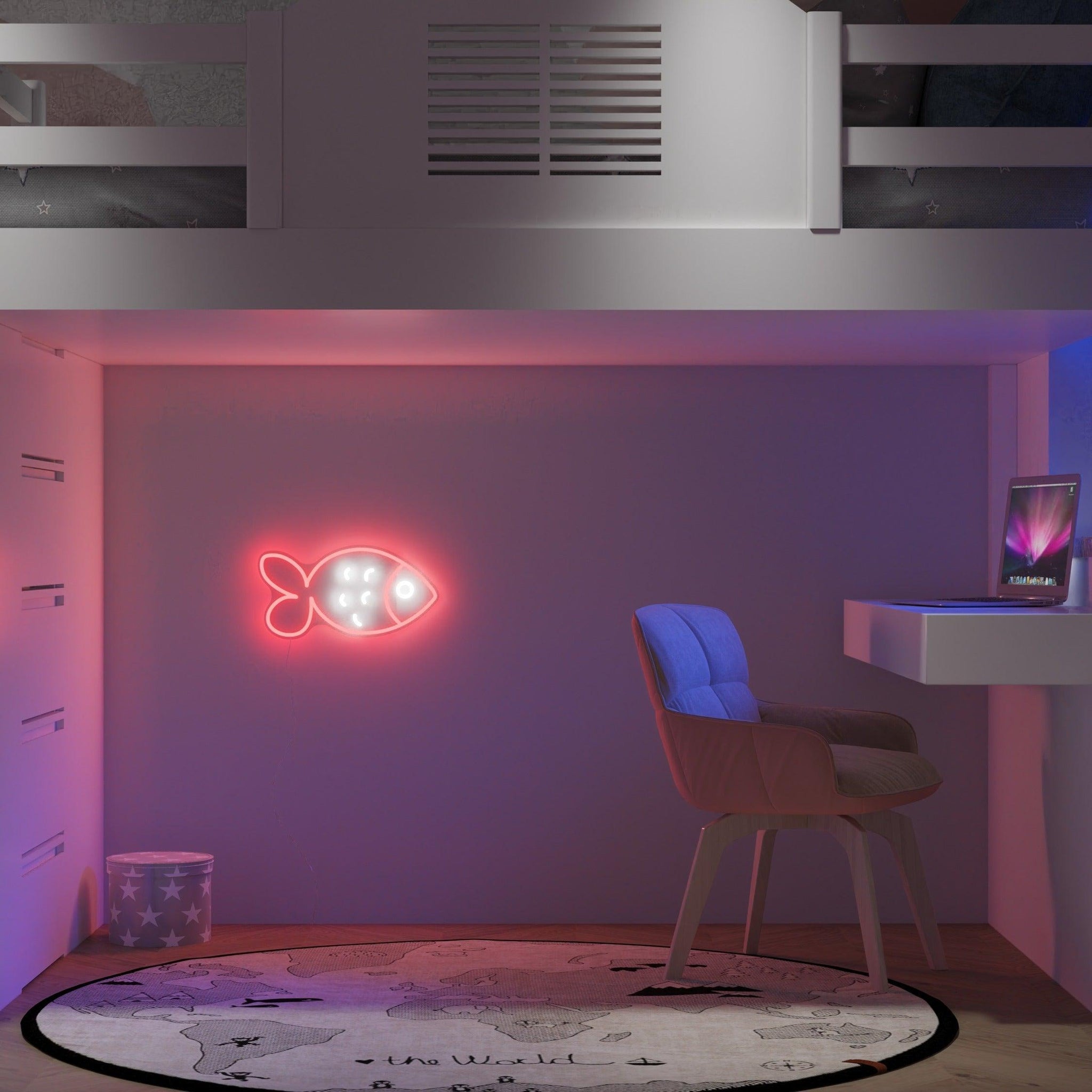 Fishy Friend Red - Neon Tabela - Neonbir