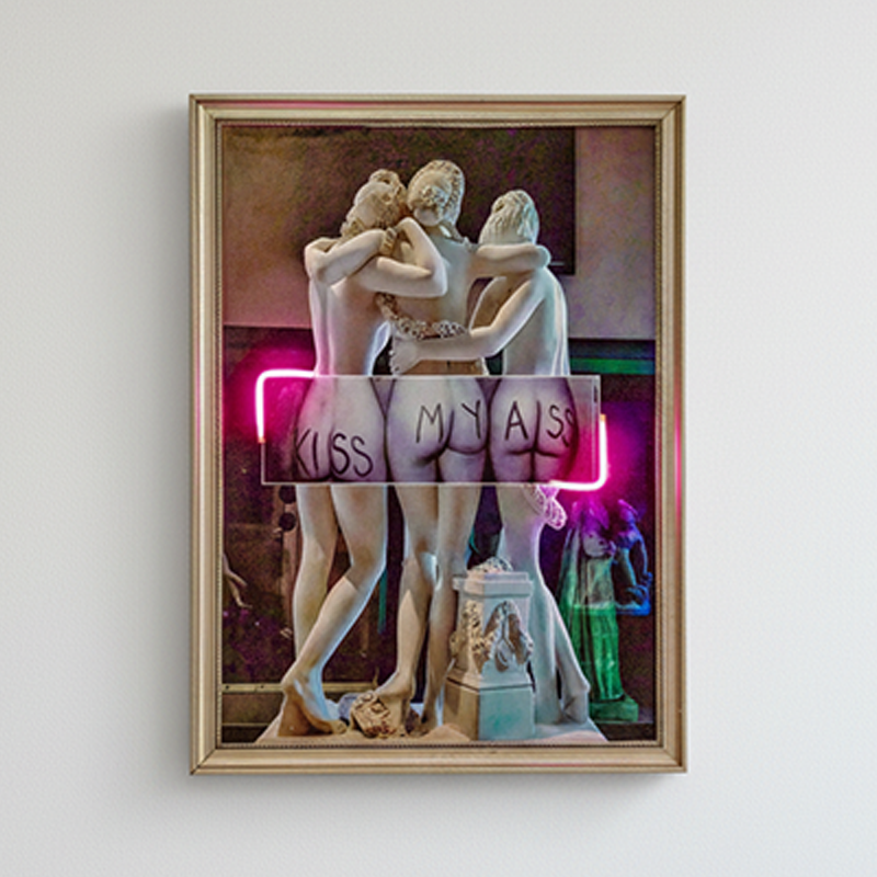 Kiss My Ass Art Tablo