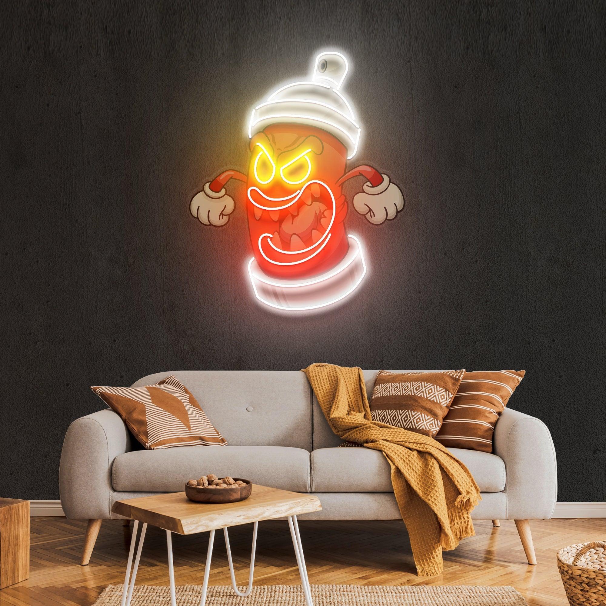 Angry Fire Hydrant Artwork Led Neon Sign Light - Neonbir