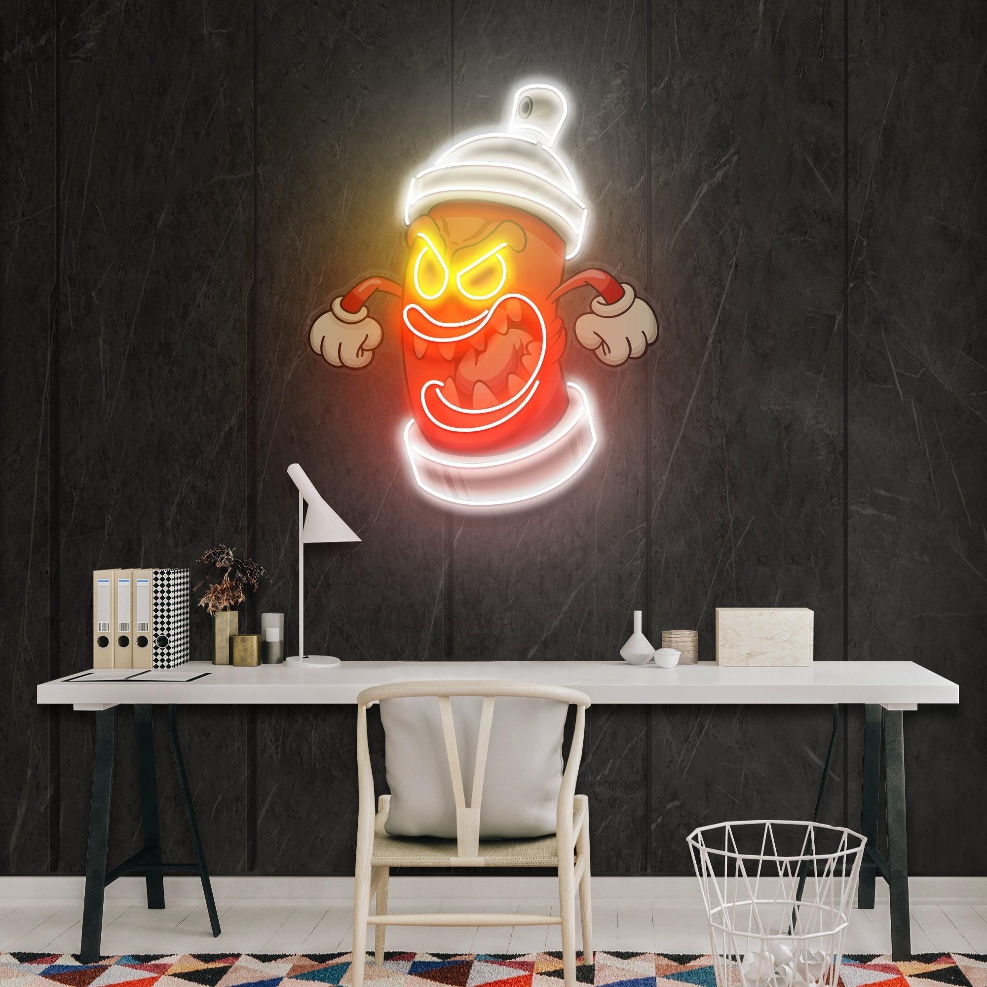 Angry Fire Hydrant Artwork Led Neon Sign Light - Neonbir