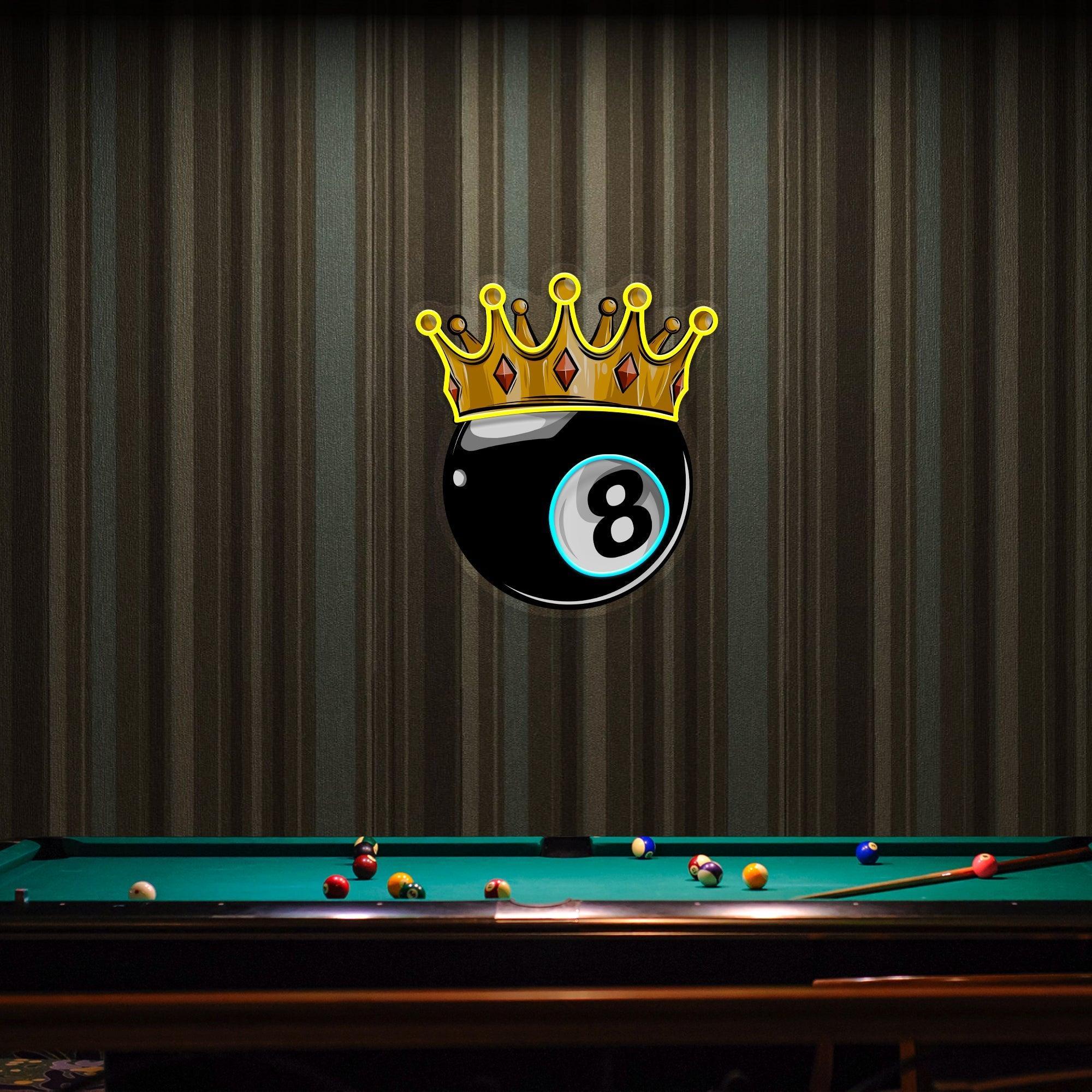 Billiards Wall Art, Billiards Balls Game Room Decor, Pub Decor Artwork Led Neon Sign Light - Neonbir