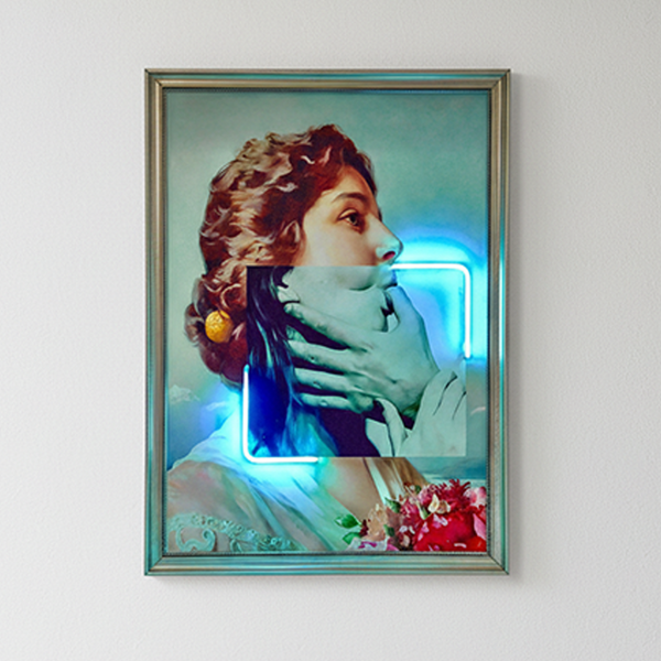 Lady Blue Art Tablo