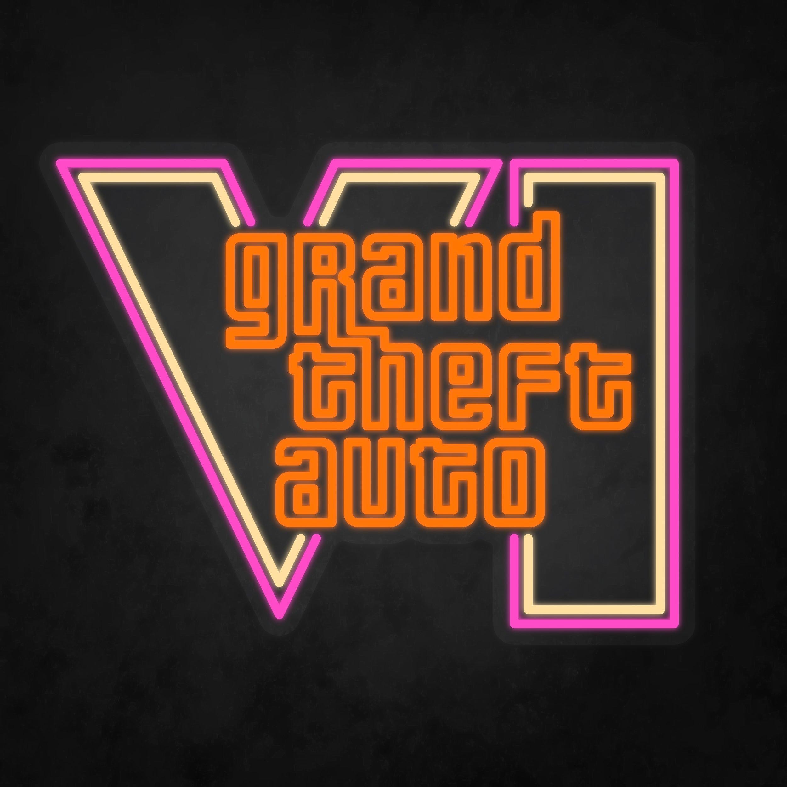 LED Neon Sign - Grand Theft Auto - GTA 6 - Neonbir