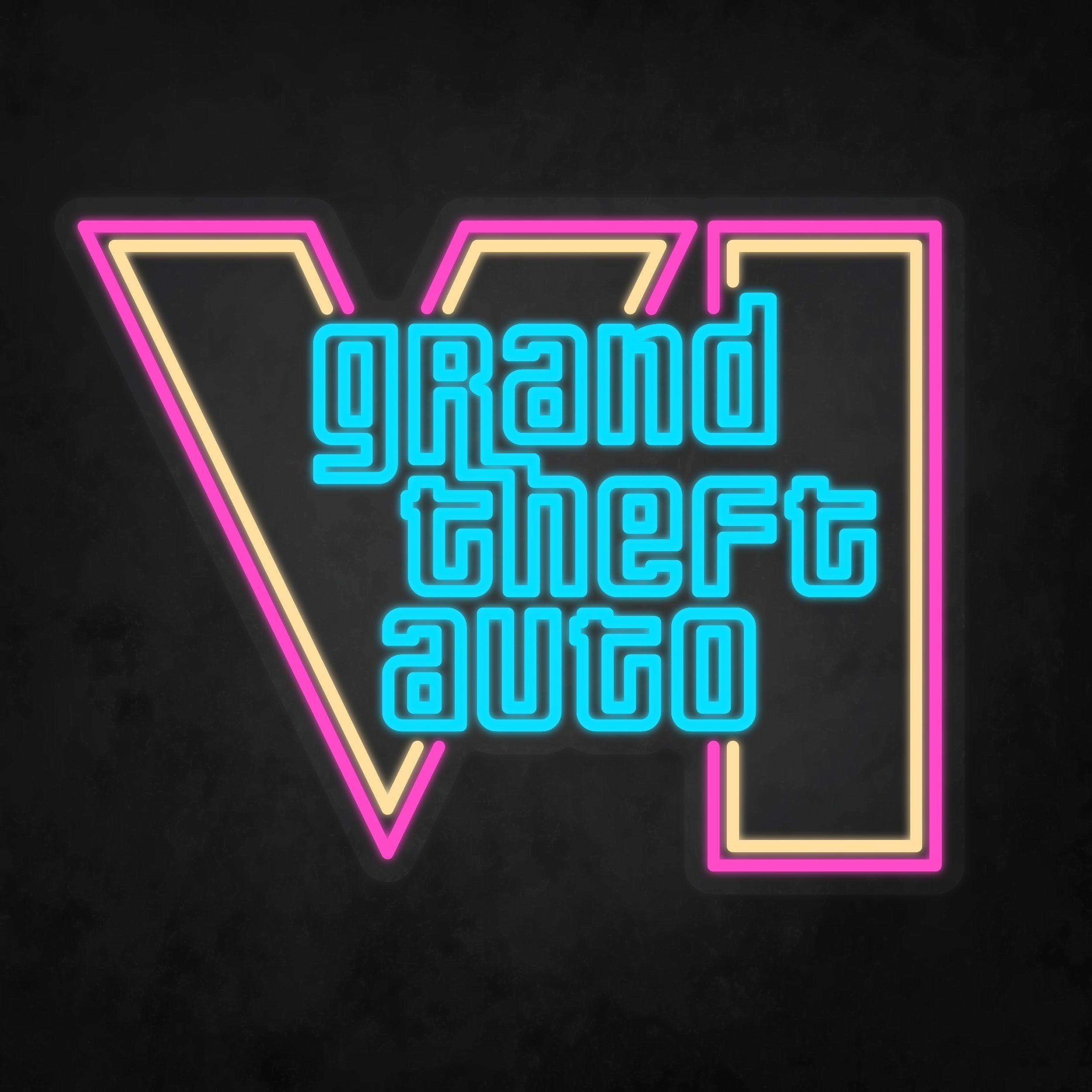 LED Neon Sign - Grand Theft Auto - GTA 6 - Neonbir