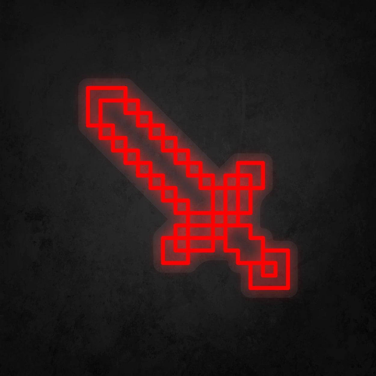Minecraft Sword Neon Tabela - Neonbir