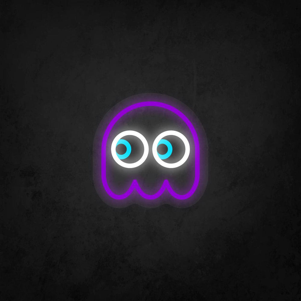LED Neon Sign - Pac-Man Ghost Looking to The Left - Neonbir