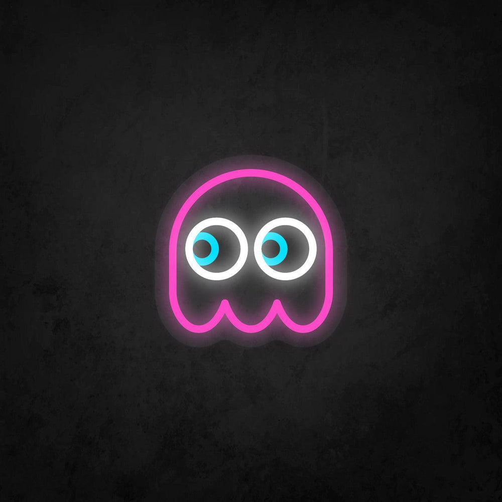 LED Neon Sign - Pac-Man Ghost Looking to The Left - Neonbir