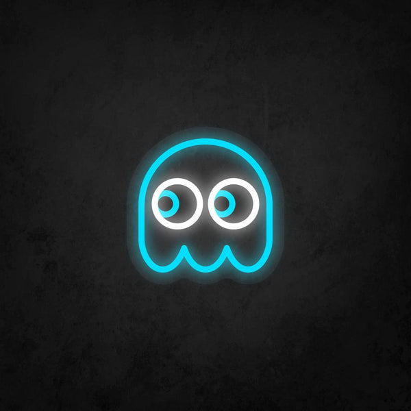Pac-Man Ghost Looking to The Left Neon Tabela