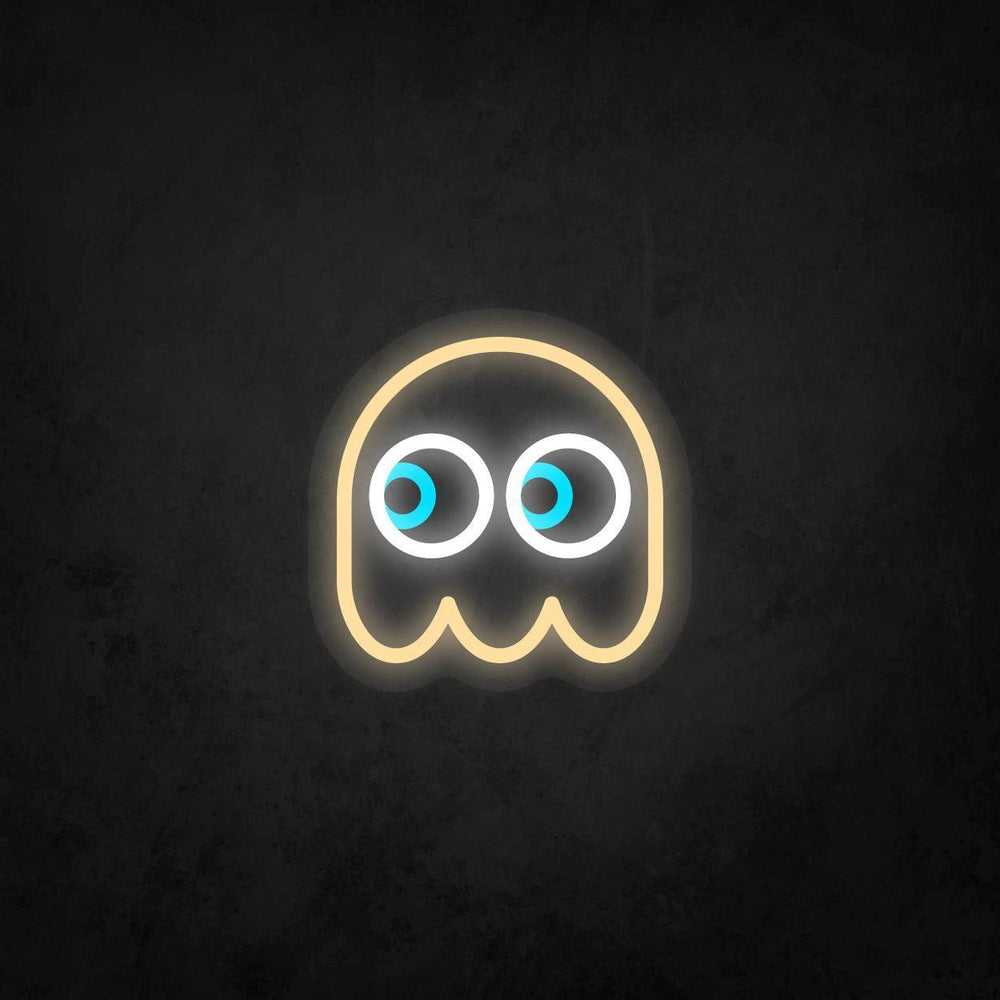 LED Neon Sign - Pac-Man Ghost Looking to The Left - Neonbir