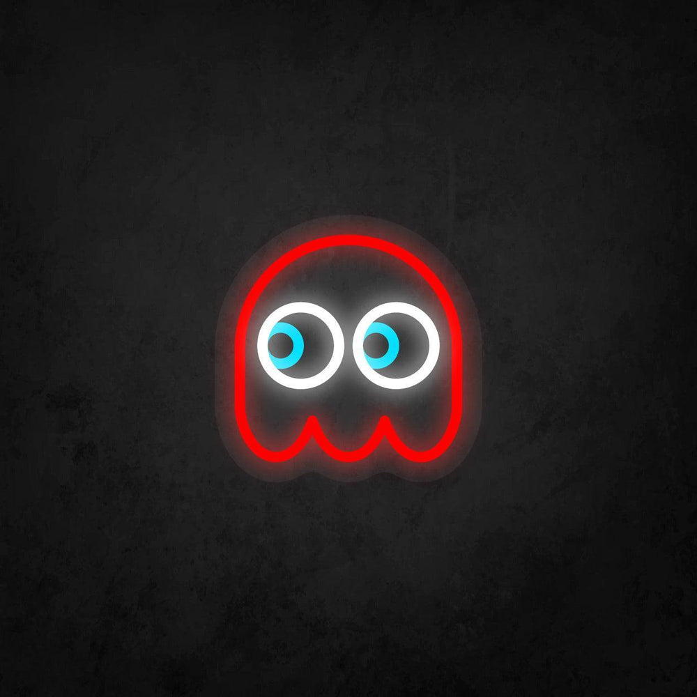 LED Neon Sign - Pac-Man Ghost Looking to The Left - Neonbir