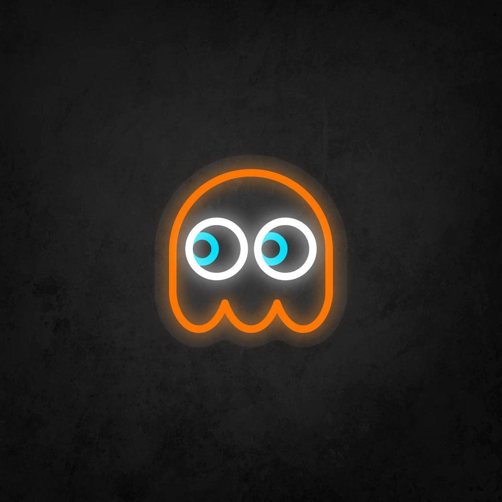 LED Neon Sign - Pac-Man Ghost Looking to The Left - Neonbir