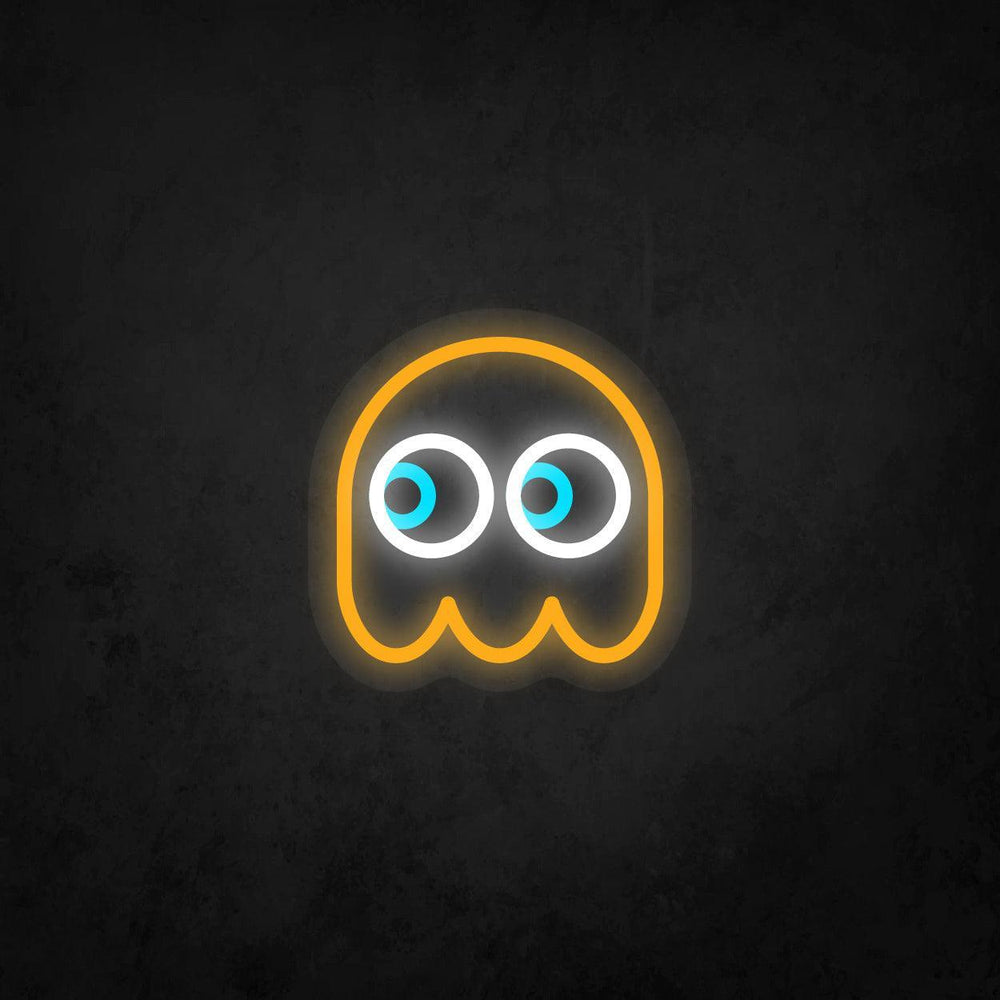 LED Neon Sign - Pac-Man Ghost Looking to The Left - Neonbir