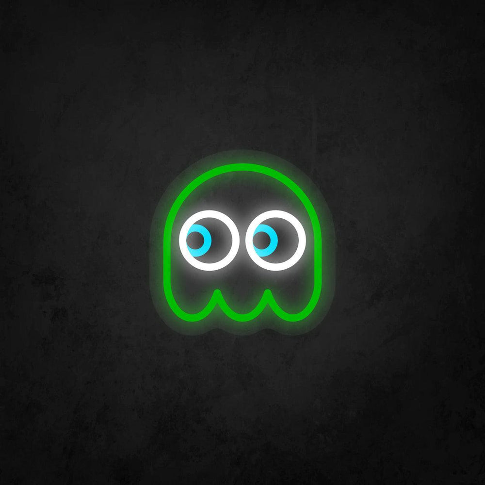 LED Neon Sign - Pac-Man Ghost Looking to The Left - Neonbir