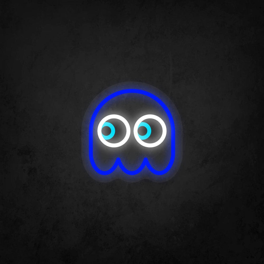 LED Neon Sign - Pac-Man Ghost Looking to The Left - Neonbir