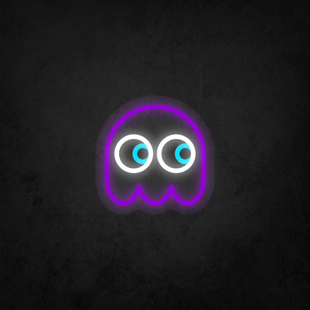 LED Neon Sign - Pac-Man Ghost Looking to The Right - Neonbir