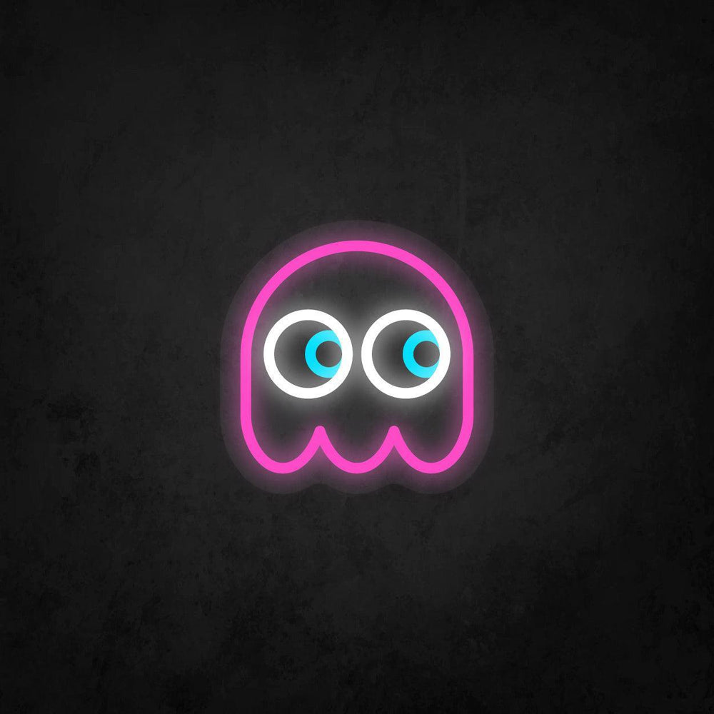 LED Neon Sign - Pac-Man Ghost Looking to The Right - Neonbir