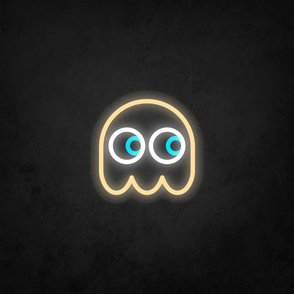 LED Neon Sign - Pac-Man Ghost Looking to The Right - Neonbir