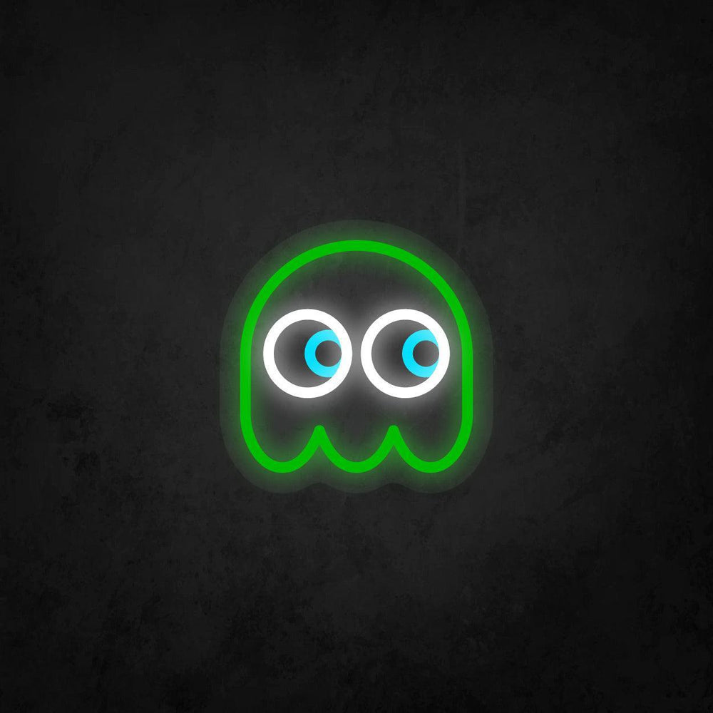 LED Neon Sign - Pac-Man Ghost Looking to The Right - Neonbir