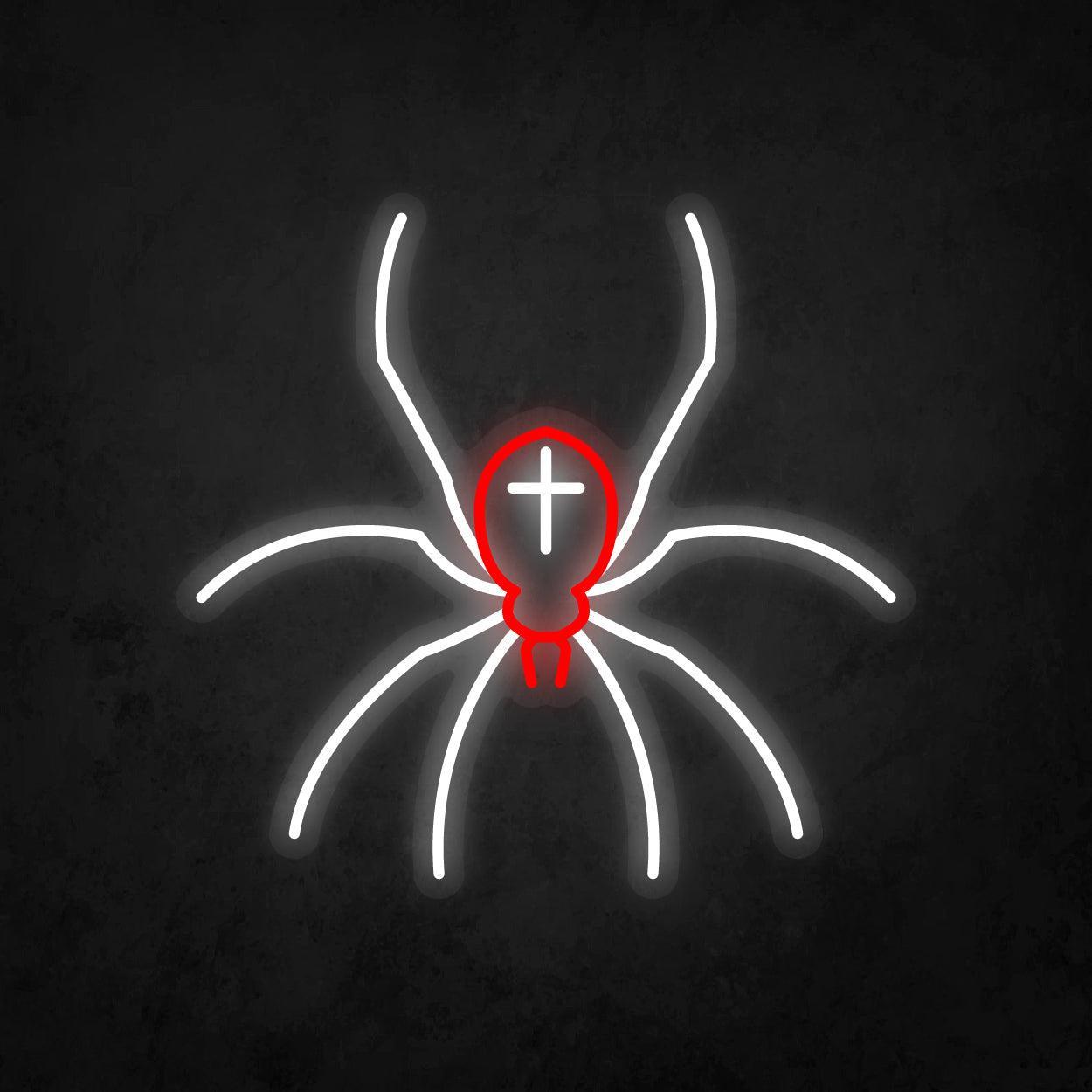 LED Neon Sign - Poisonous Spider Cross Tattoo - Neonbir
