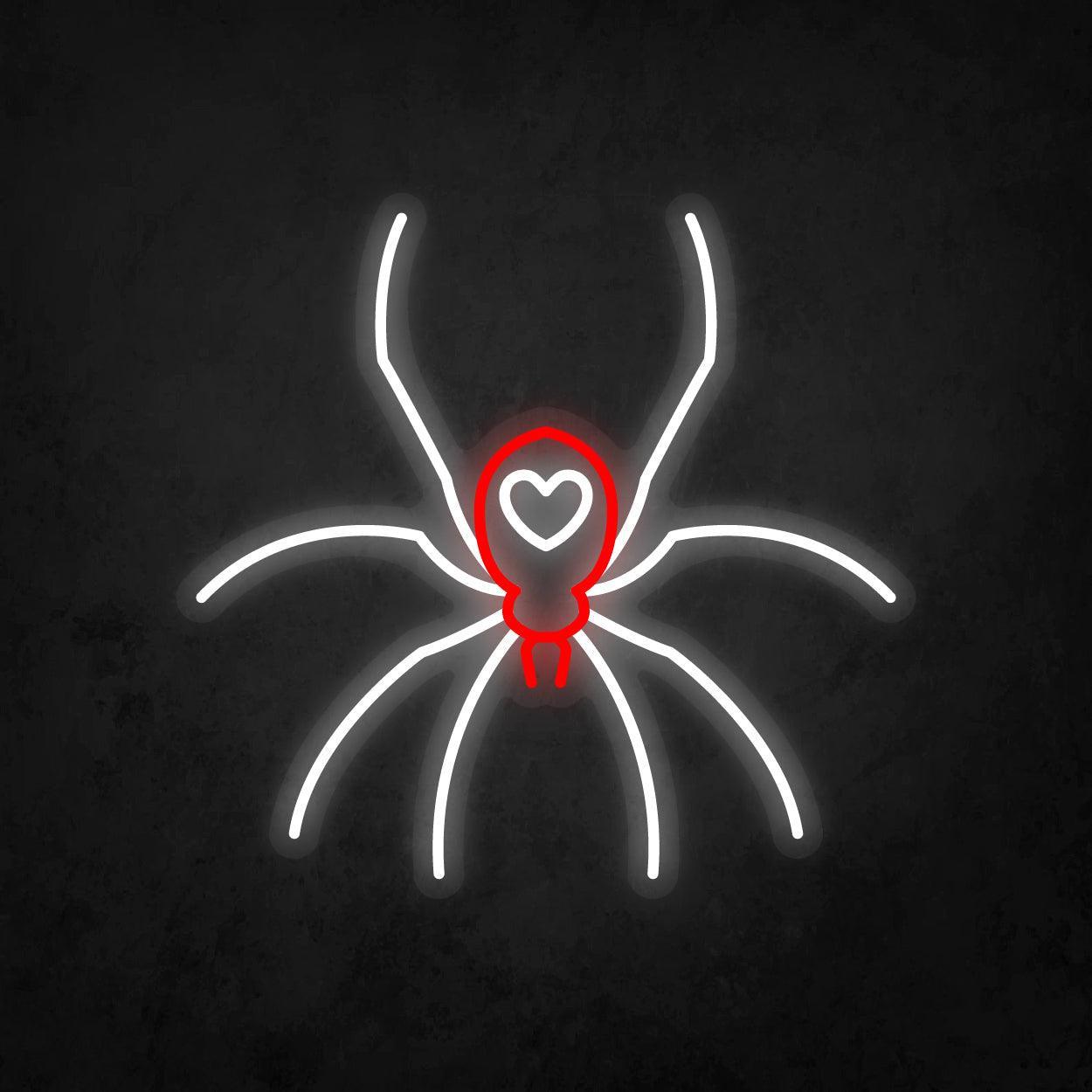 LED Neon Sign - Poisonous Spider Heart Tattoo - Neonbir