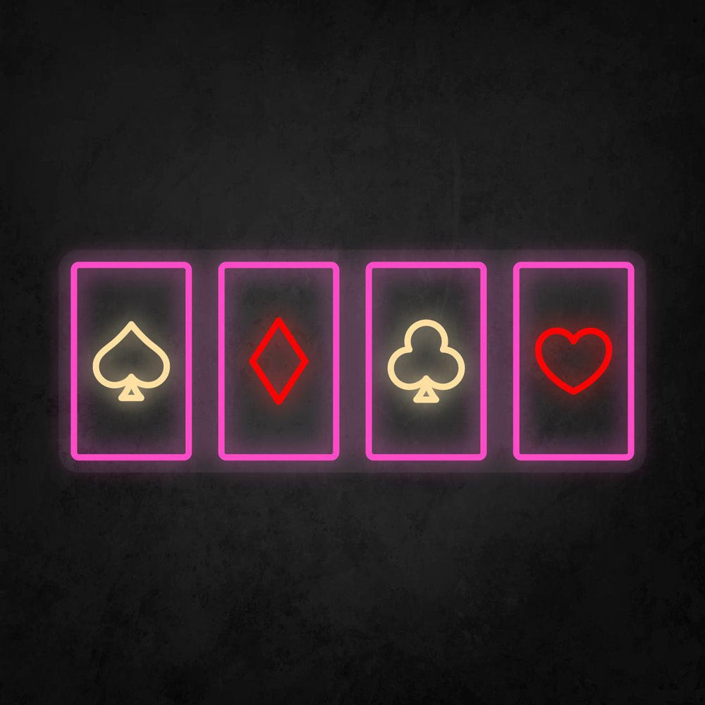 LED Neon Sign - Poker Card Horizontal Layout - Neonbir