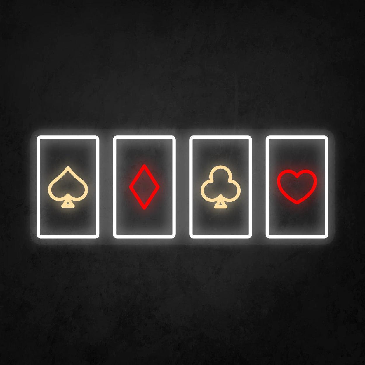 LED Neon Sign - Poker Card Horizontal Layout - Neonbir
