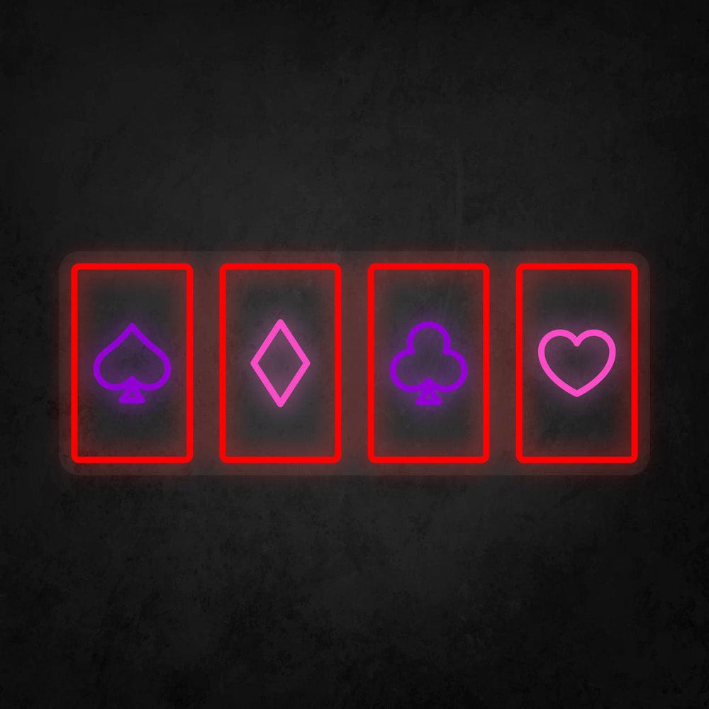 LED Neon Sign - Poker Card Horizontal Layout - Neonbir