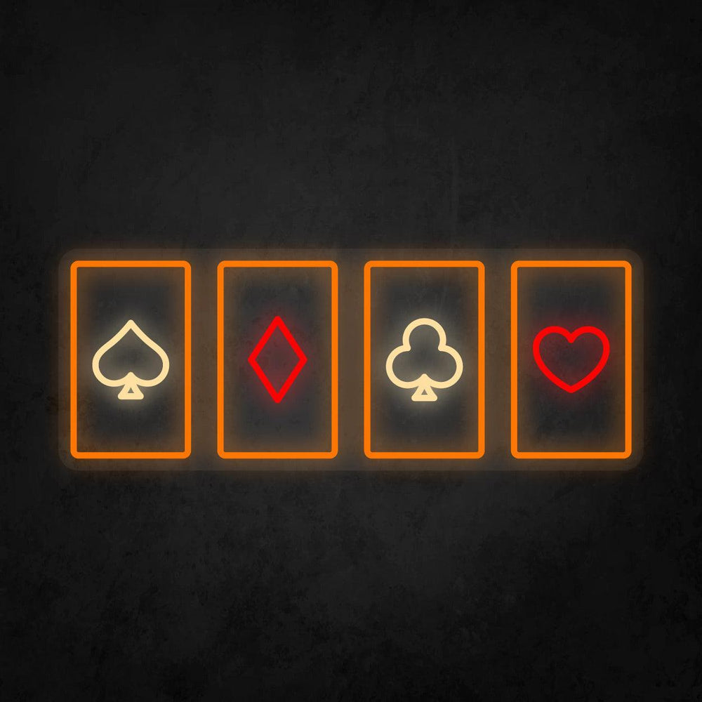 LED Neon Sign - Poker Card Horizontal Layout - Neonbir