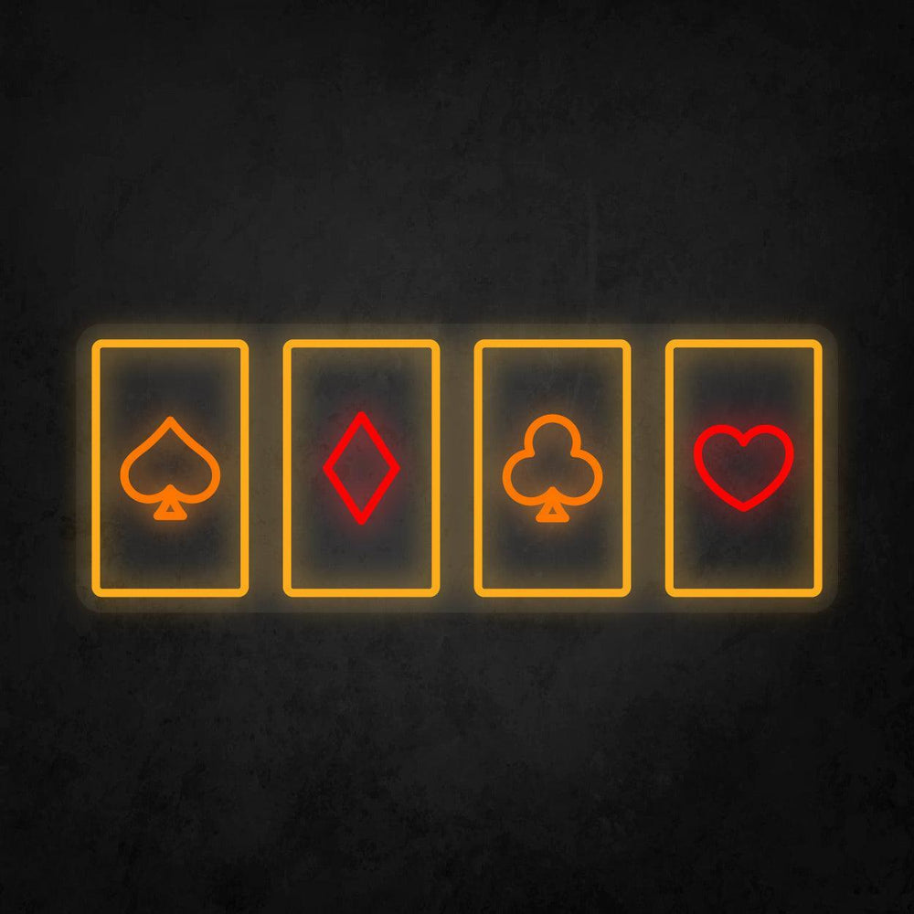 LED Neon Sign - Poker Card Horizontal Layout - Neonbir