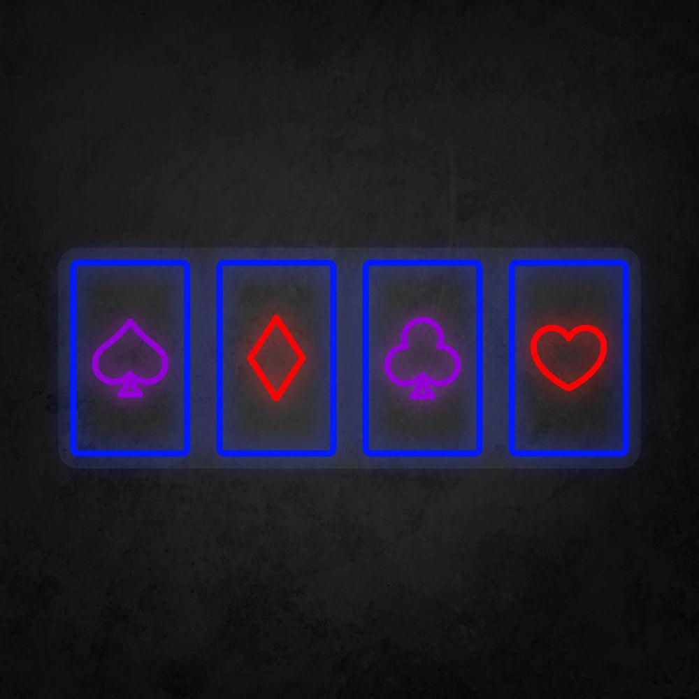 LED Neon Sign - Poker Card Horizontal Layout - Neonbir
