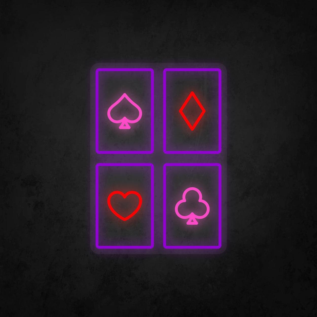 LED Neon Sign - Poker Card - Neonbir