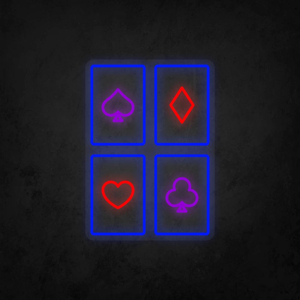 LED Neon Sign - Poker Card - Neonbir