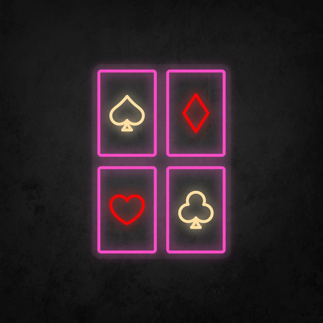 LED Neon Sign - Poker Card - Neonbir