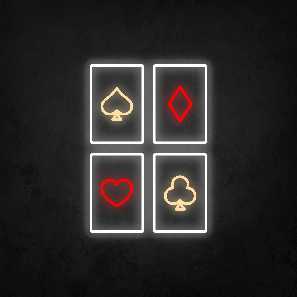LED Neon Sign - Poker Card - Neonbir