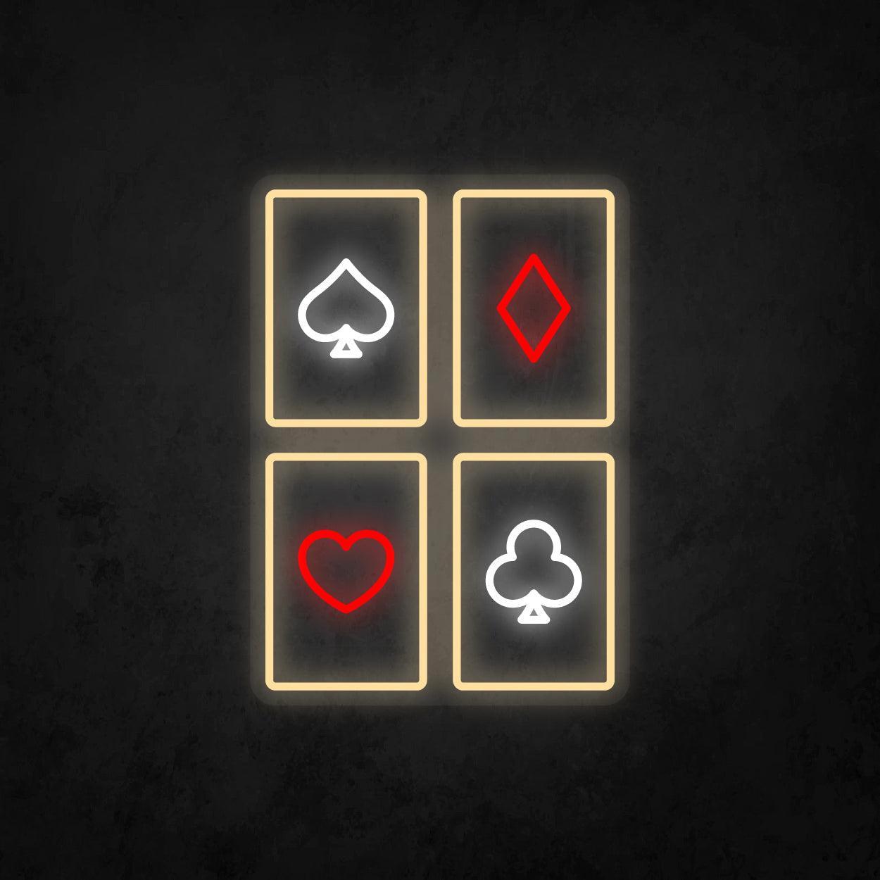 LED Neon Sign - Poker Card - Neonbir