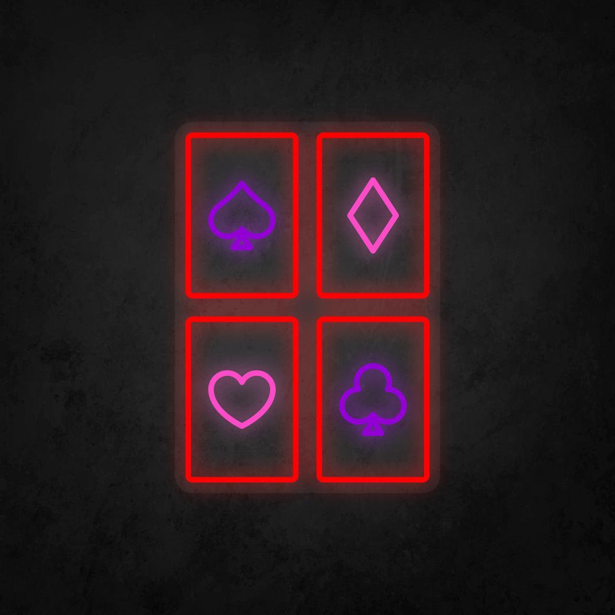 LED Neon Sign - Poker Card - Neonbir