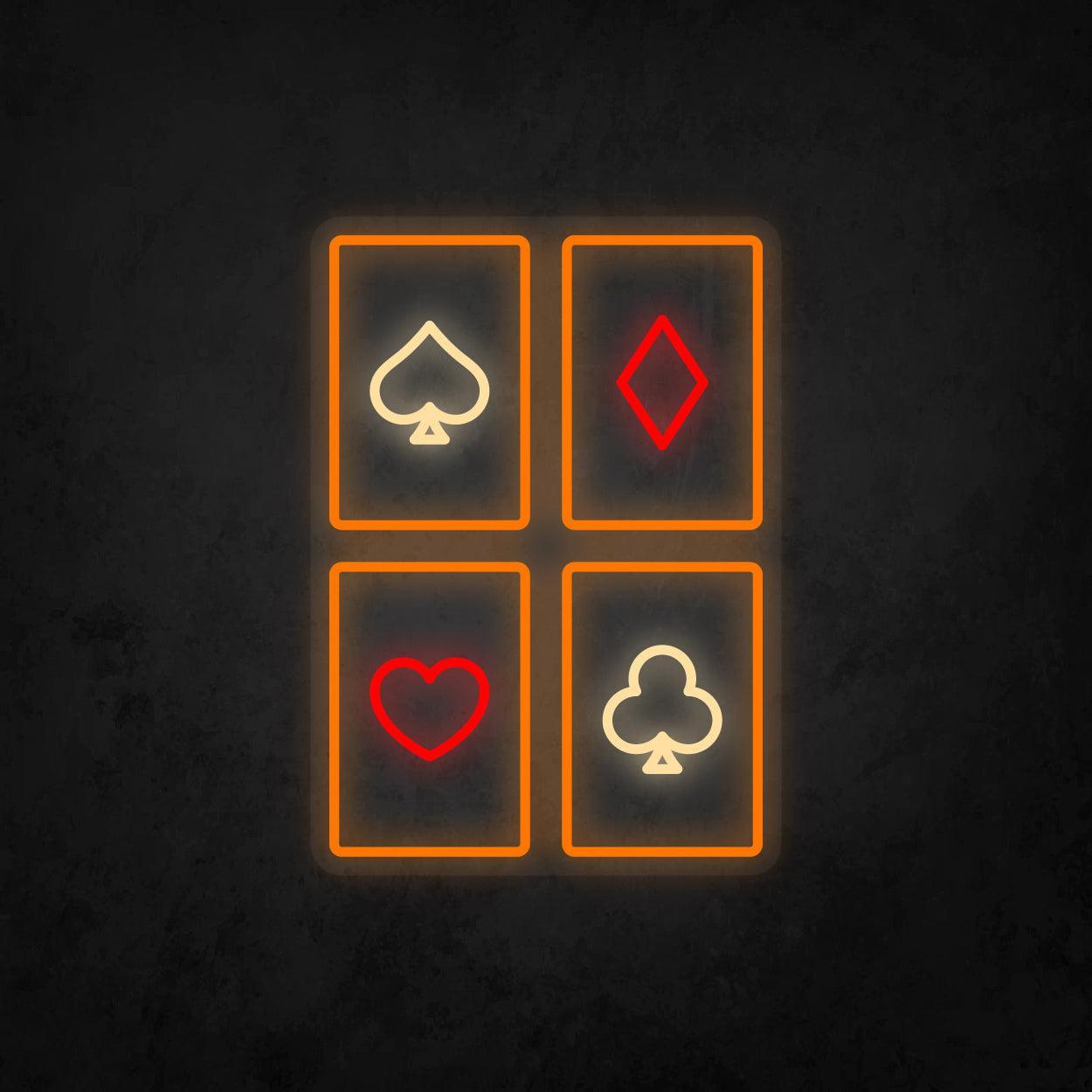 LED Neon Sign - Poker Card - Neonbir