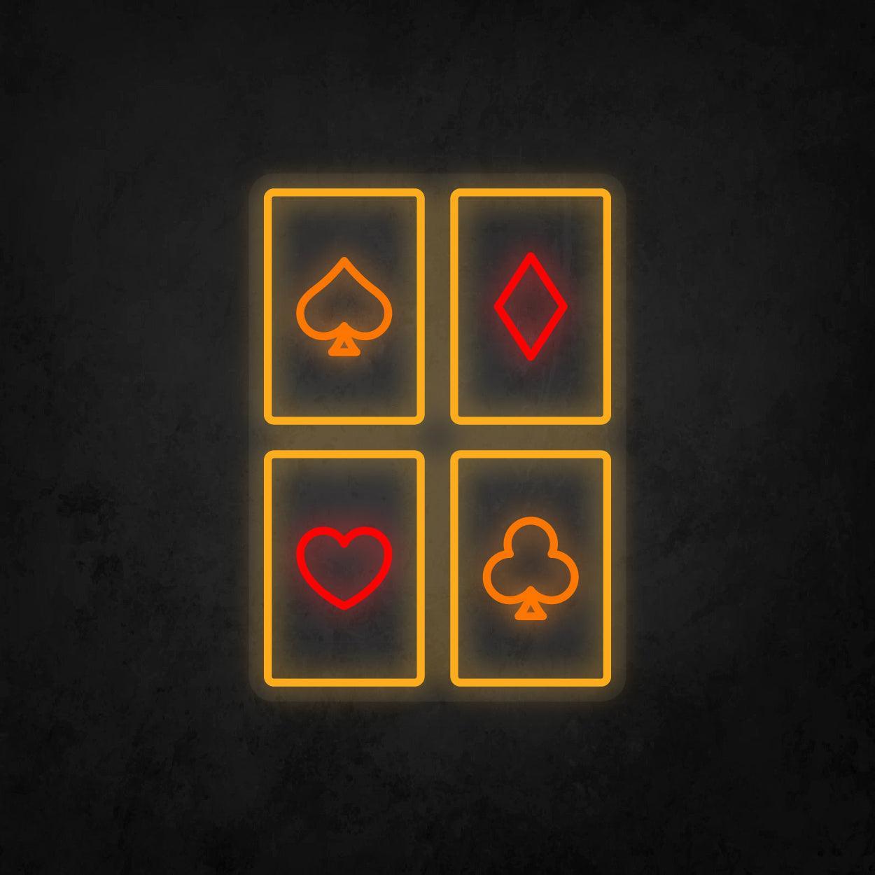LED Neon Sign - Poker Card - Neonbir