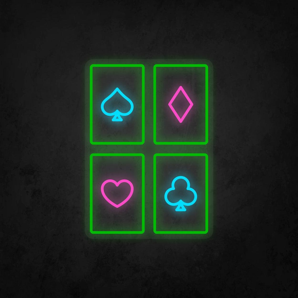 LED Neon Sign - Poker Card - Neonbir