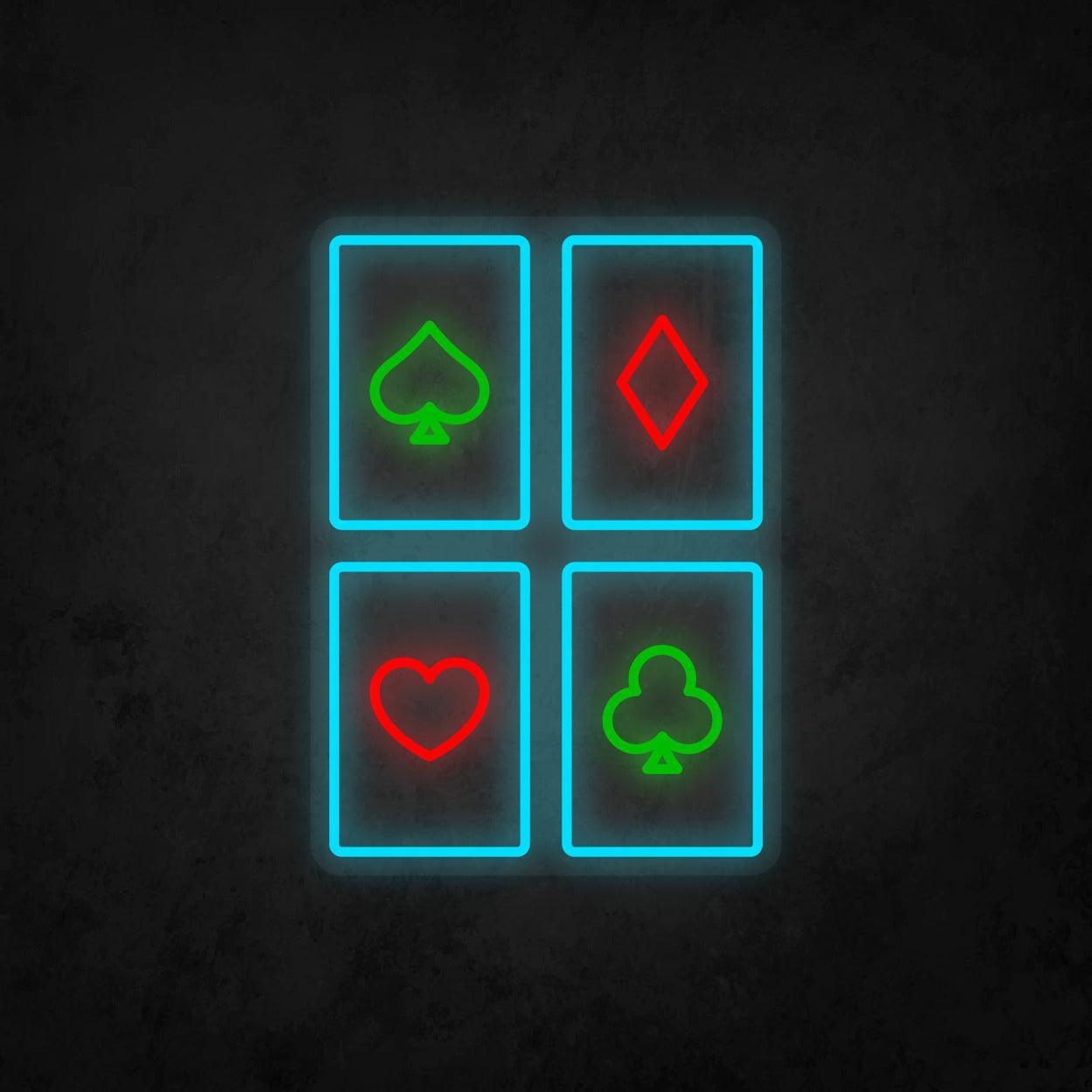 LED Neon Sign - Poker Card - Neonbir
