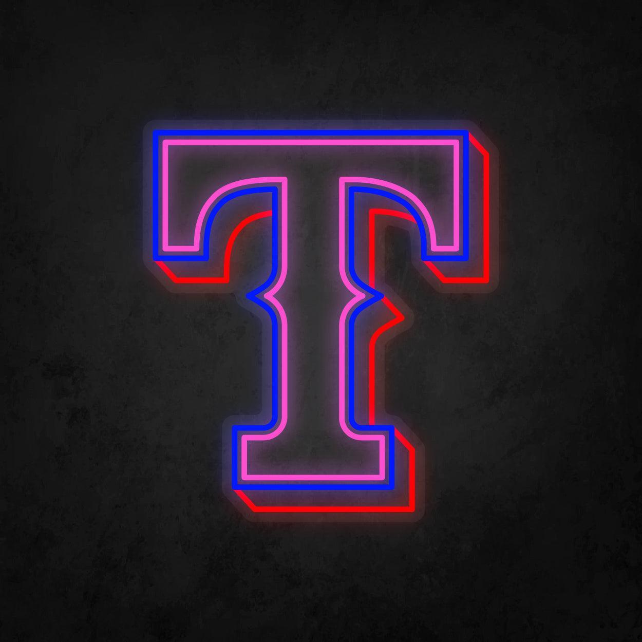 LED Neon Sign - Texas Rangers Large - Neonbir
