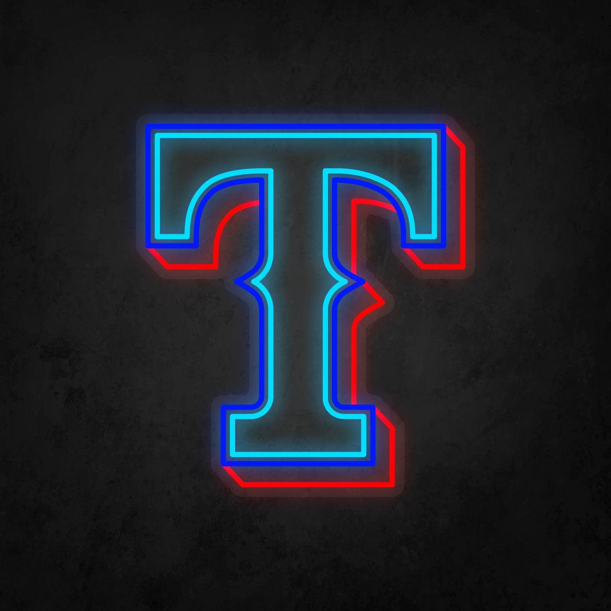 LED Neon Sign - Texas Rangers Large - Neonbir