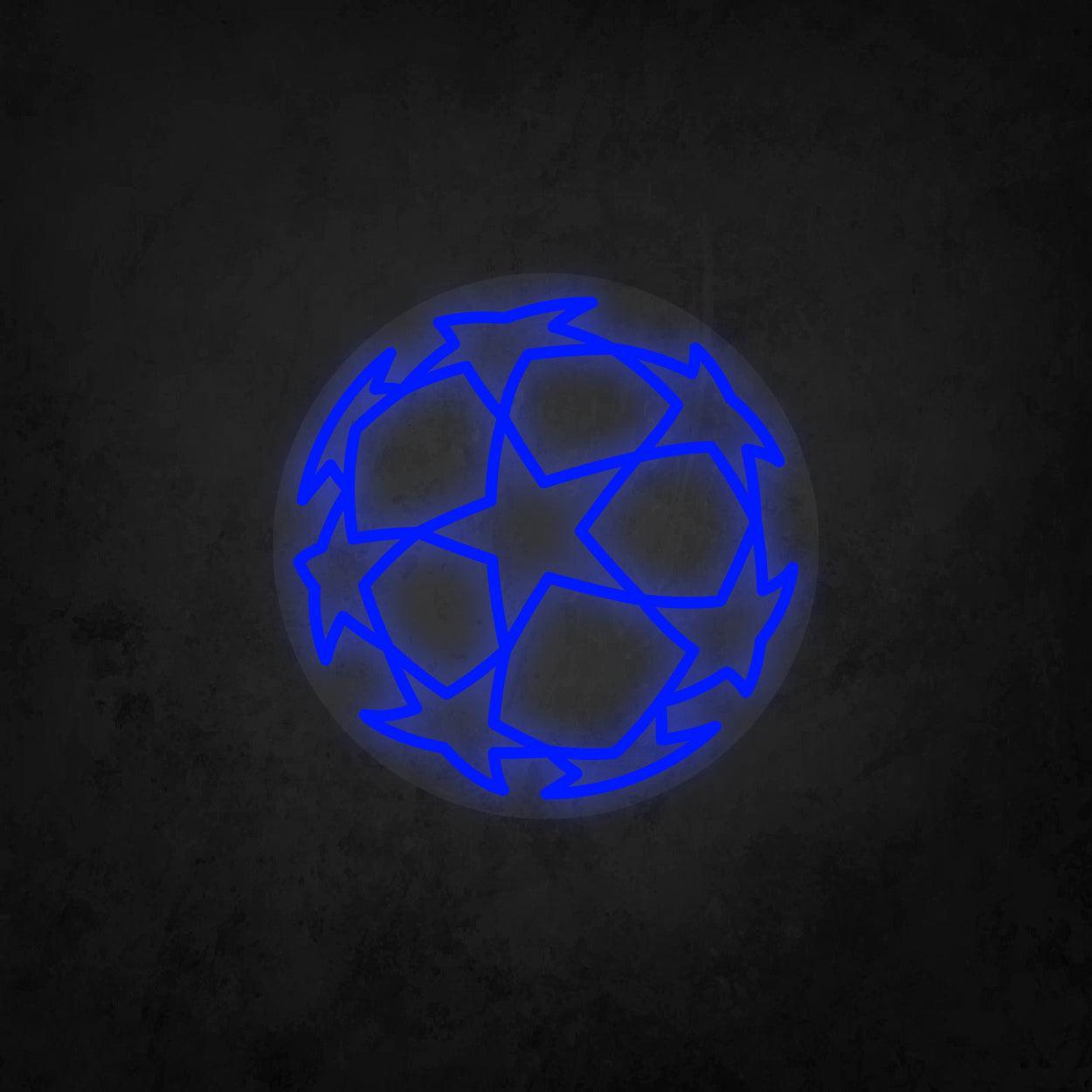 LED Neon Sign - UEFA champions League ball - Neonbir