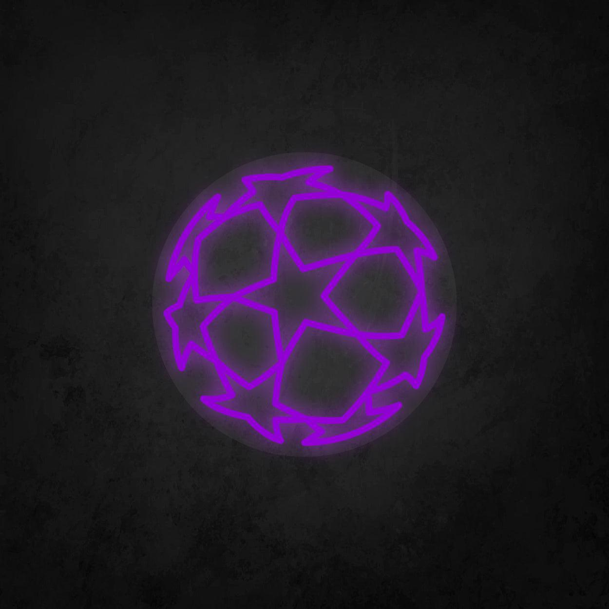 LED Neon Sign - UEFA champions League ball - Neonbir